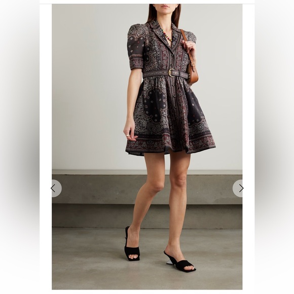 Zimmermann Dresses & Skirts - Zimmermann Matchmaker Paisley Print Belted Mini Dress